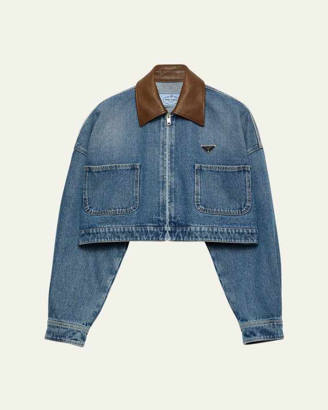 Denim Crop Shirt Jacket
